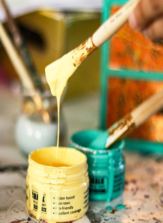 إتسي-بيتسي طلاء طباشيري من ليتل بيردي هوم ديكور، بنقشة أناناس لولي - 120 مل | طلاء طباشيري للأثاث الخشبي، والجدران، والديكور المنزلي، والزجاج، وأواني التيراكوتا، وطلاء طباشيري أكريليك مطفي | طلاء متعدد الأسطح - Image 5